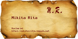 Mikita Rita névjegykártya